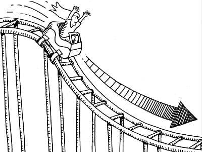 CSM playbook visualized through a roller coaster